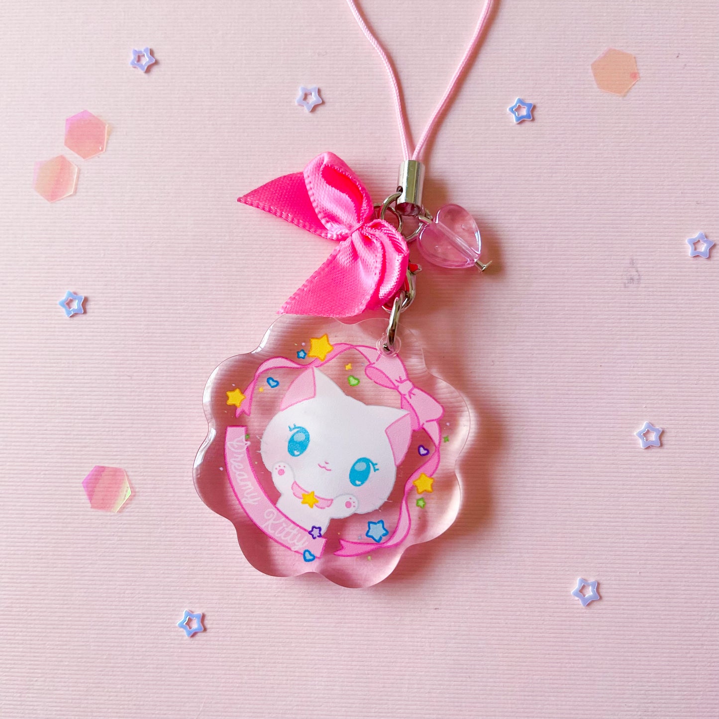 Dreamy Kitty Double-Sided Acrylic Charm