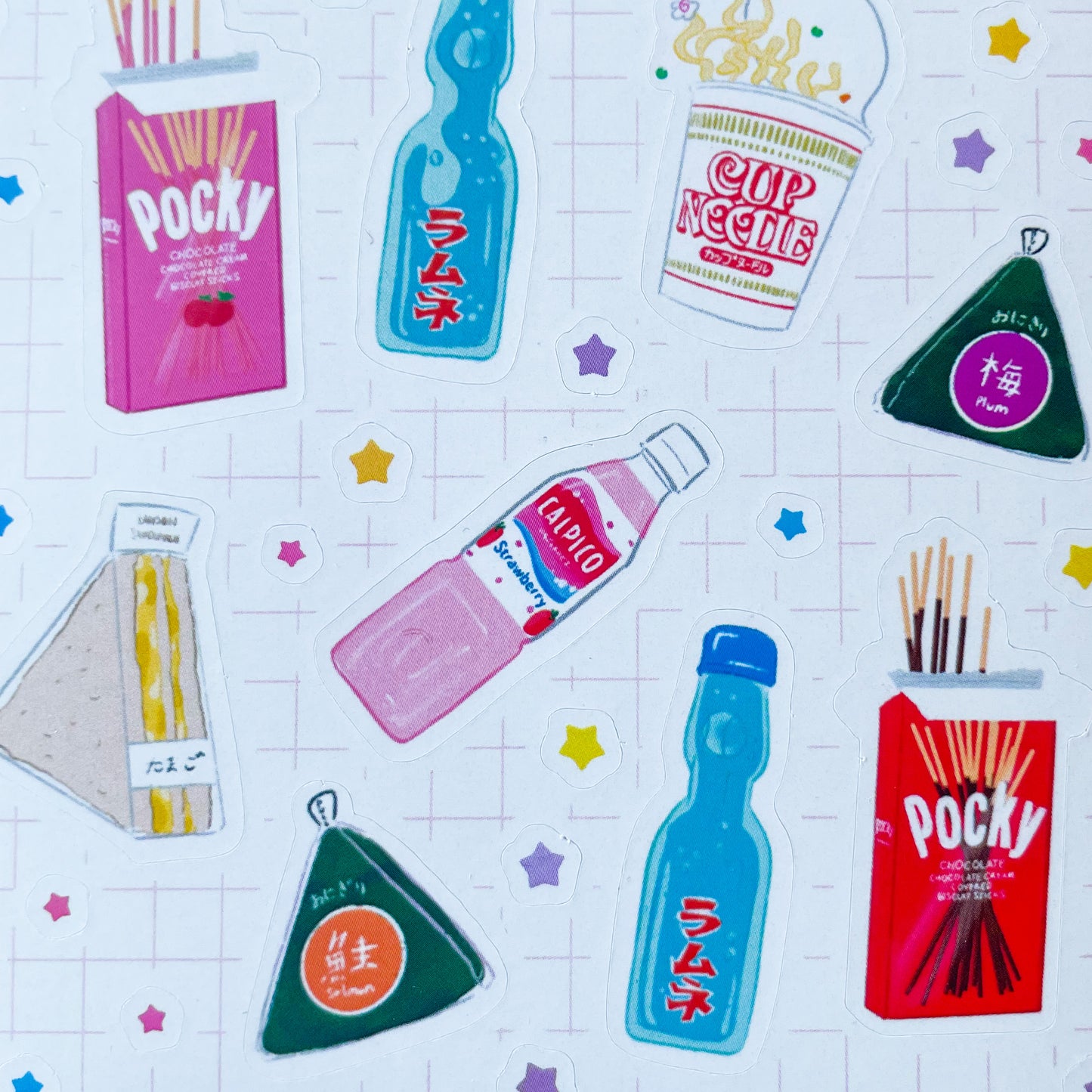 Conbini Snacks Vinyl Sticker Sheet
