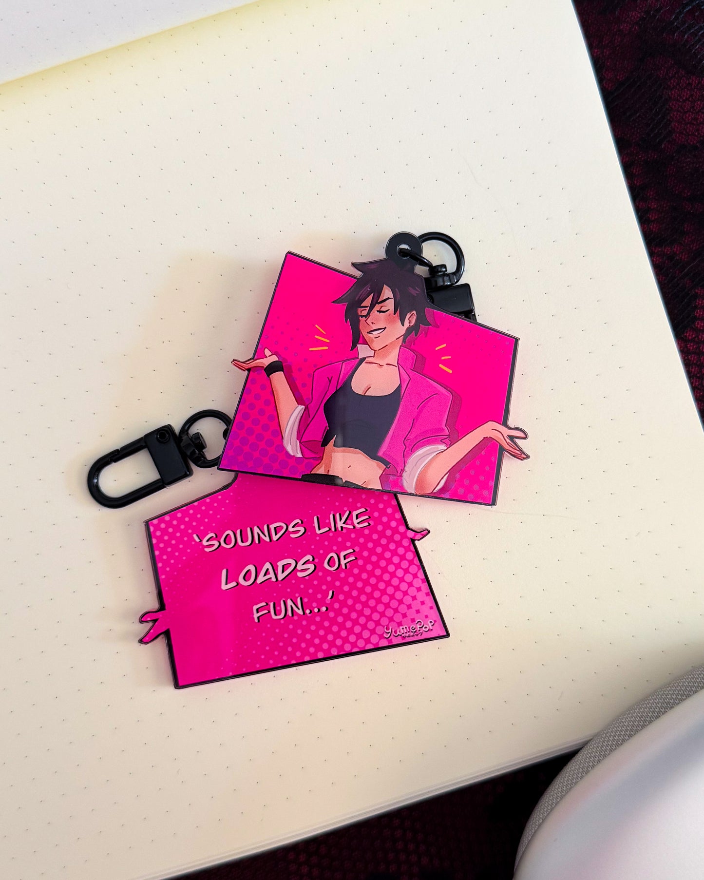 Superhero Dispatch Quote Keychains
