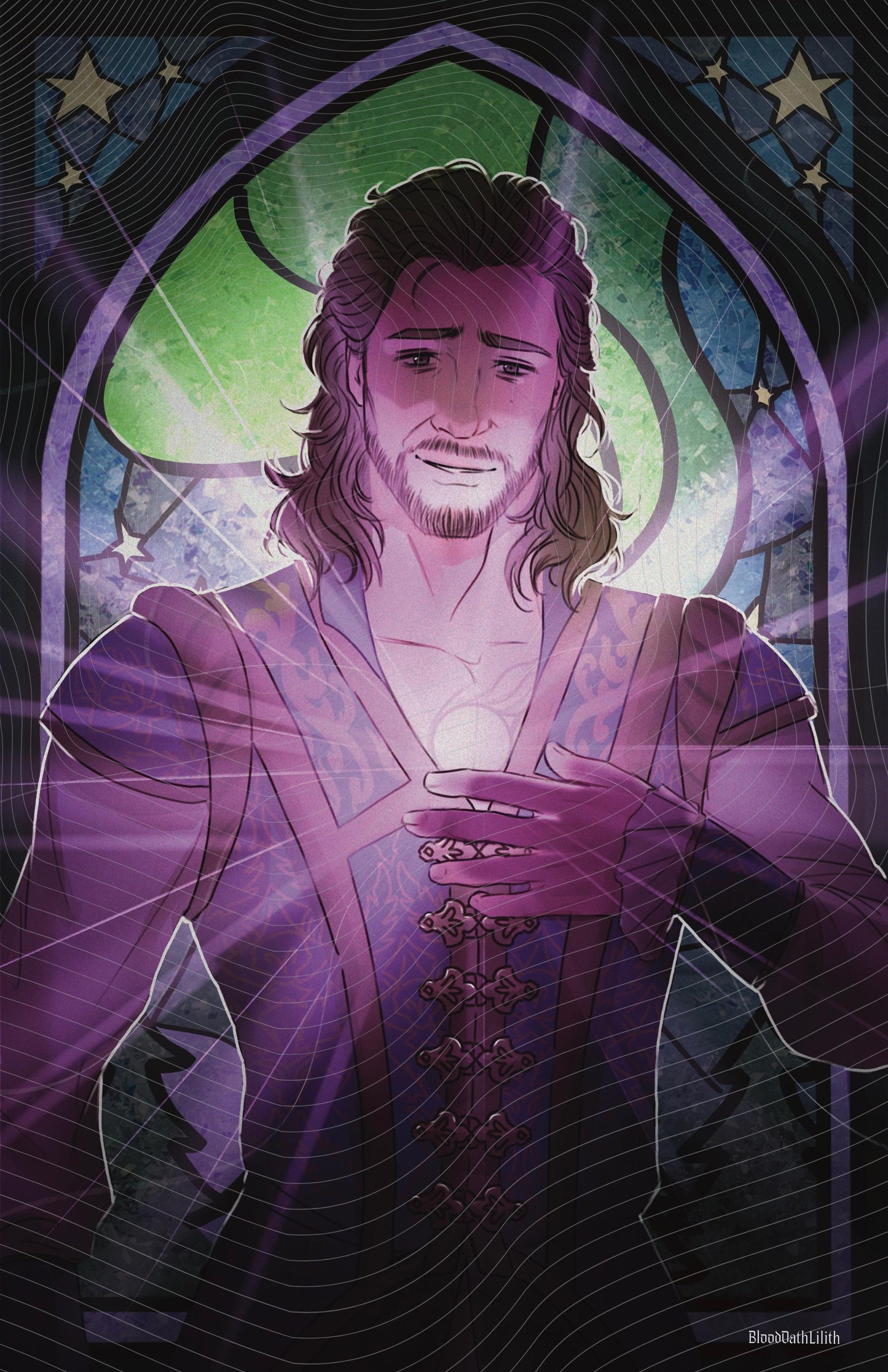 BG3 Stained Glass Prints (7x11) - 3 for $45