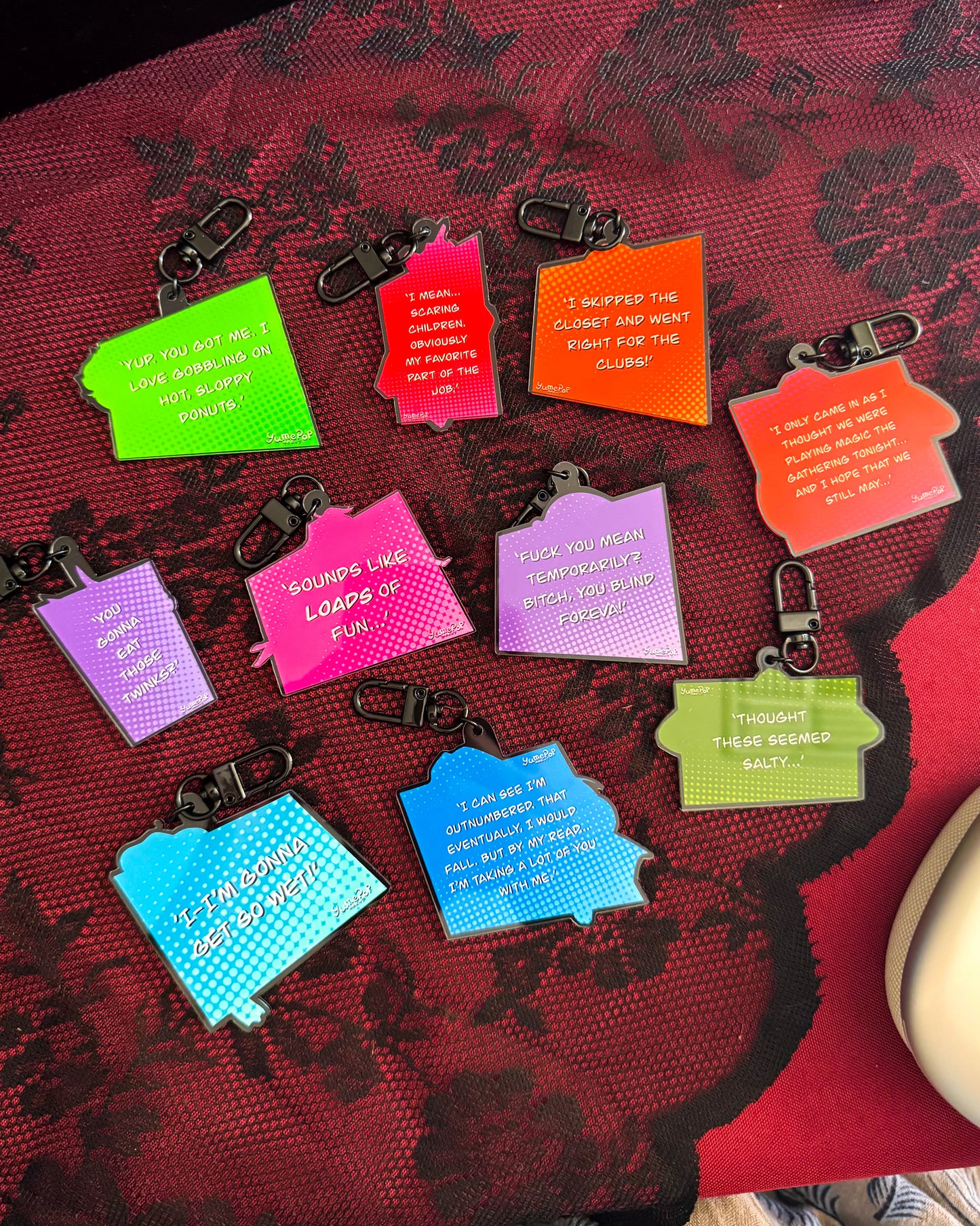 Superhero Dispatch Quote Keychains