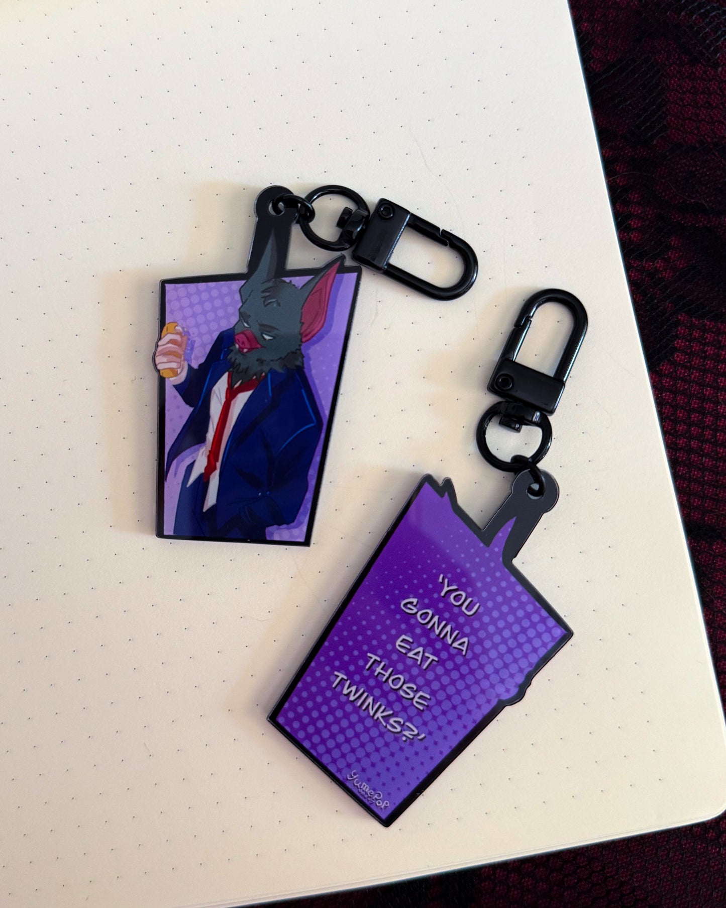 Superhero Dispatch Quote Keychains