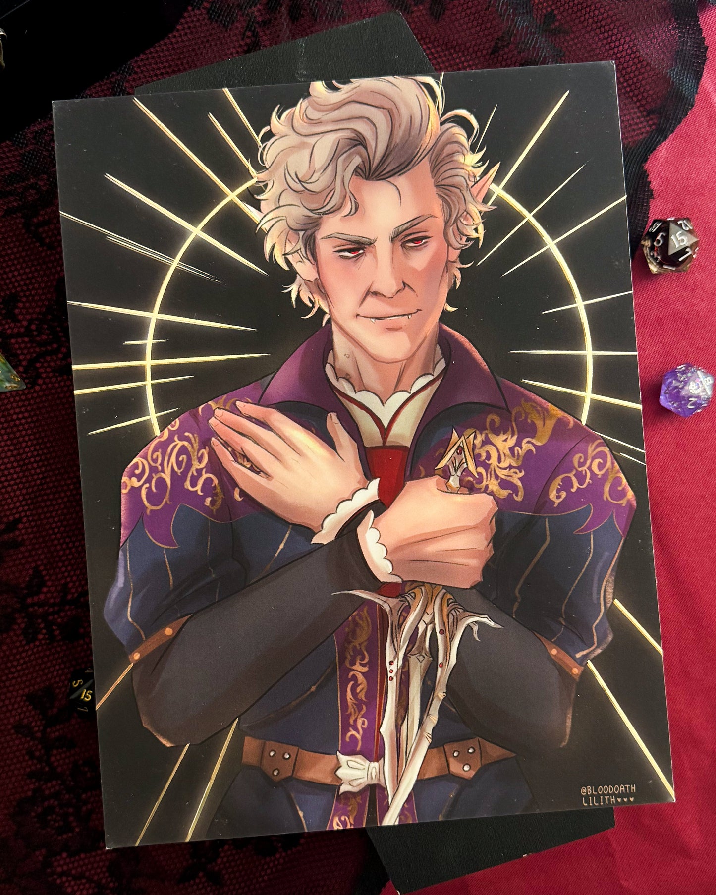 Astarion Gold Foil Print - Included in 3 for $45 Deal