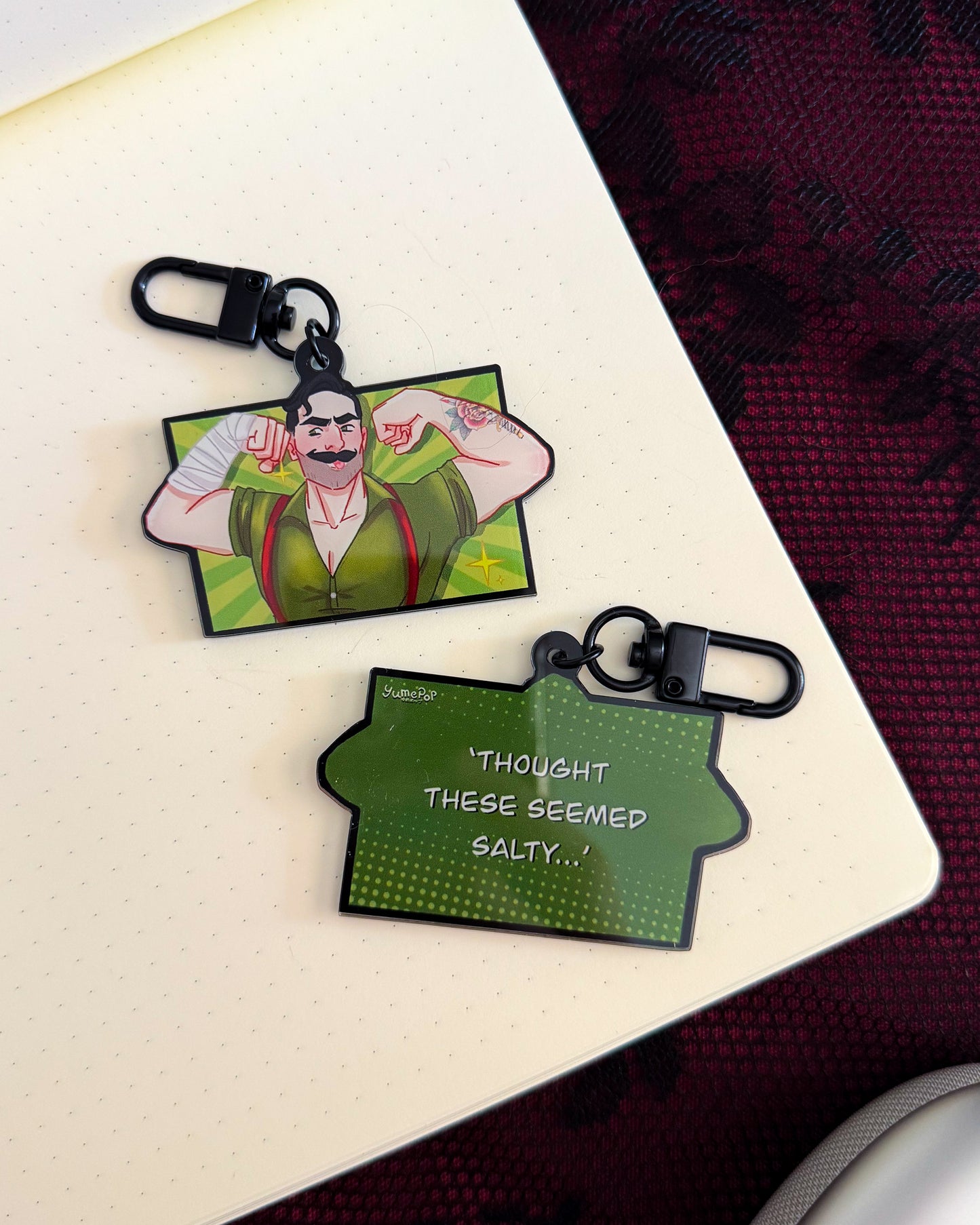 Superhero Dispatch Quote Keychains