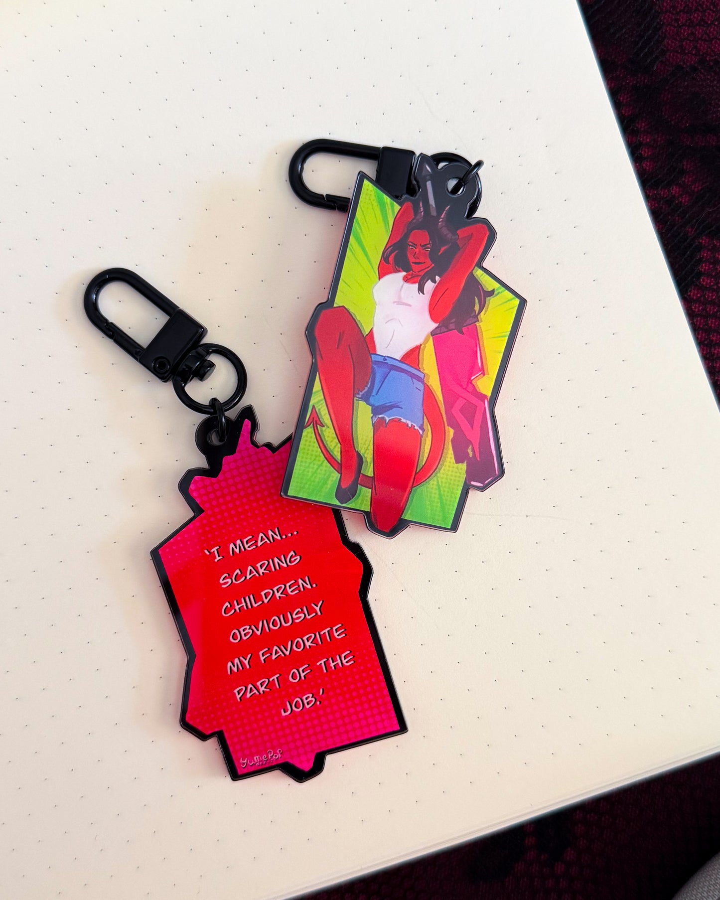 Superhero Dispatch Quote Keychains