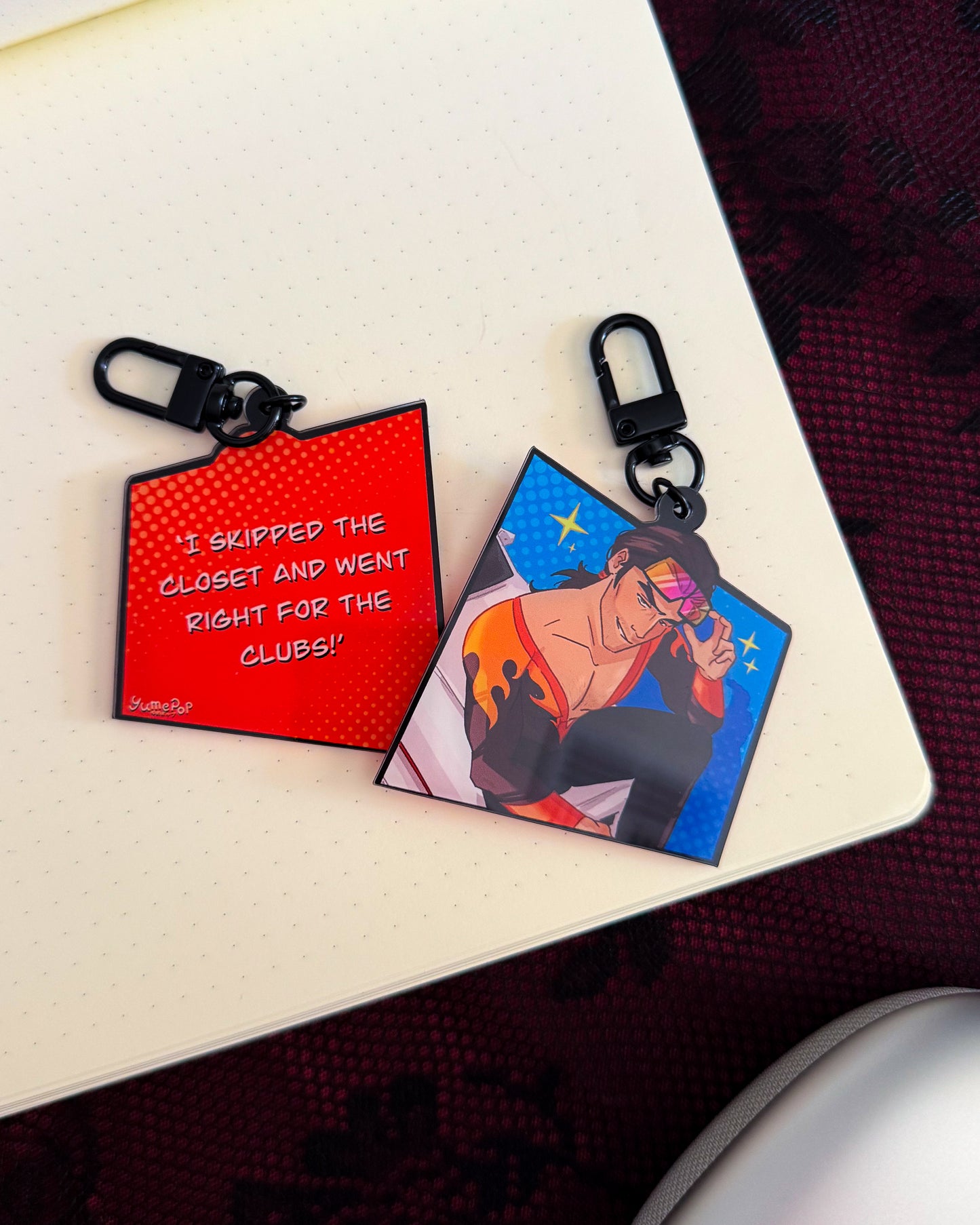 Superhero Dispatch Quote Keychains