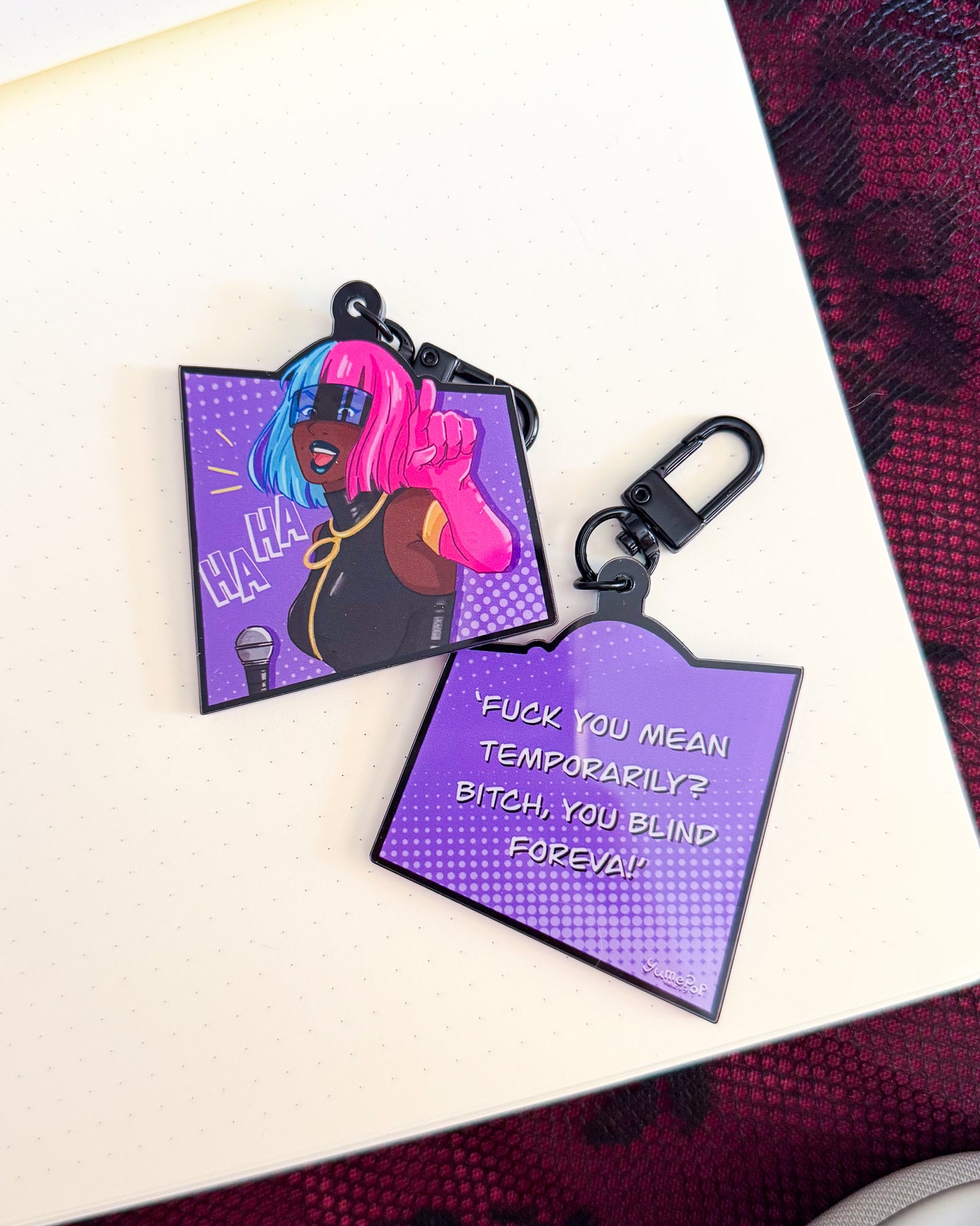 Superhero Dispatch Quote Keychains