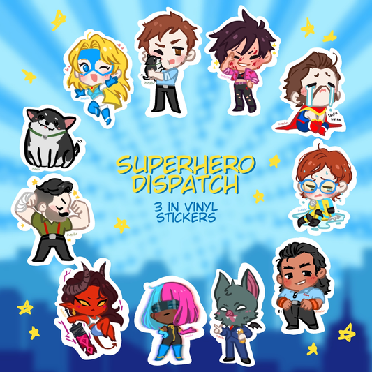 Superhero Dispatch Vinyl Stickers