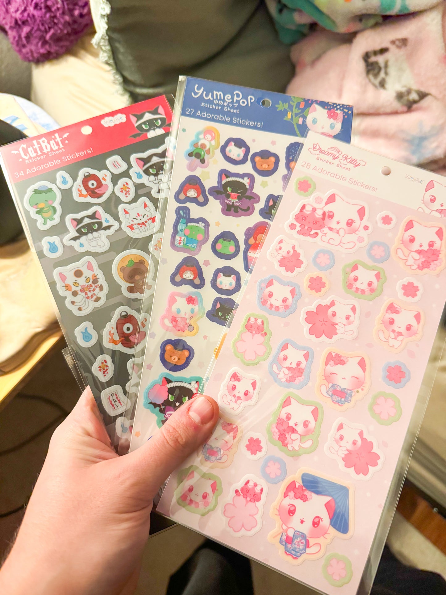 Dreamy Kitty Sakura Stickers