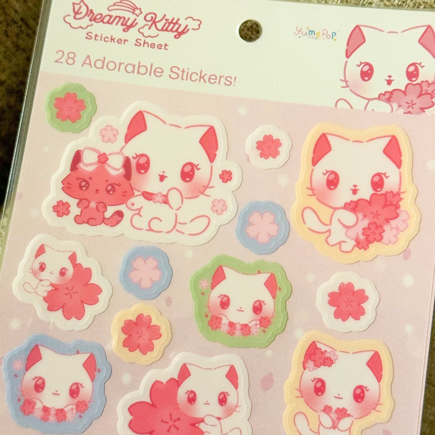 Dreamy Kitty Sakura Stickers