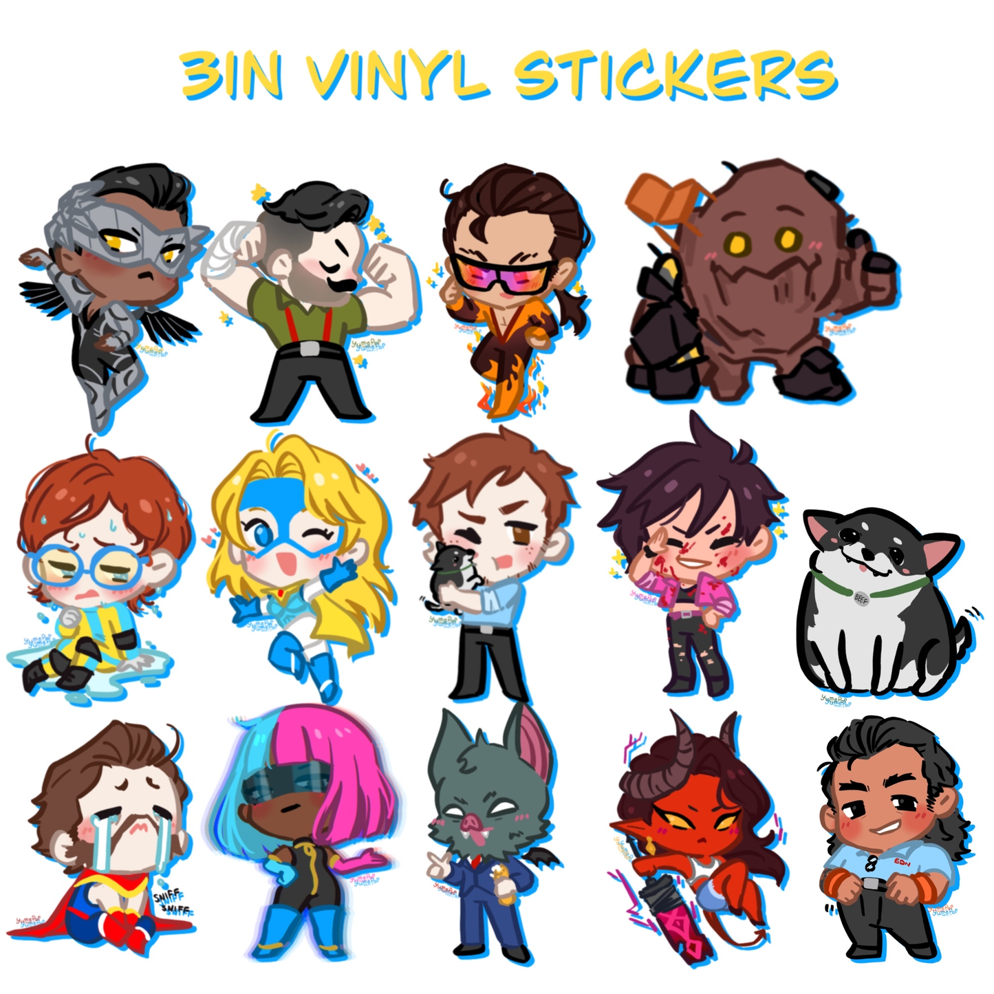 Superhero Dispatch Vinyl Stickers