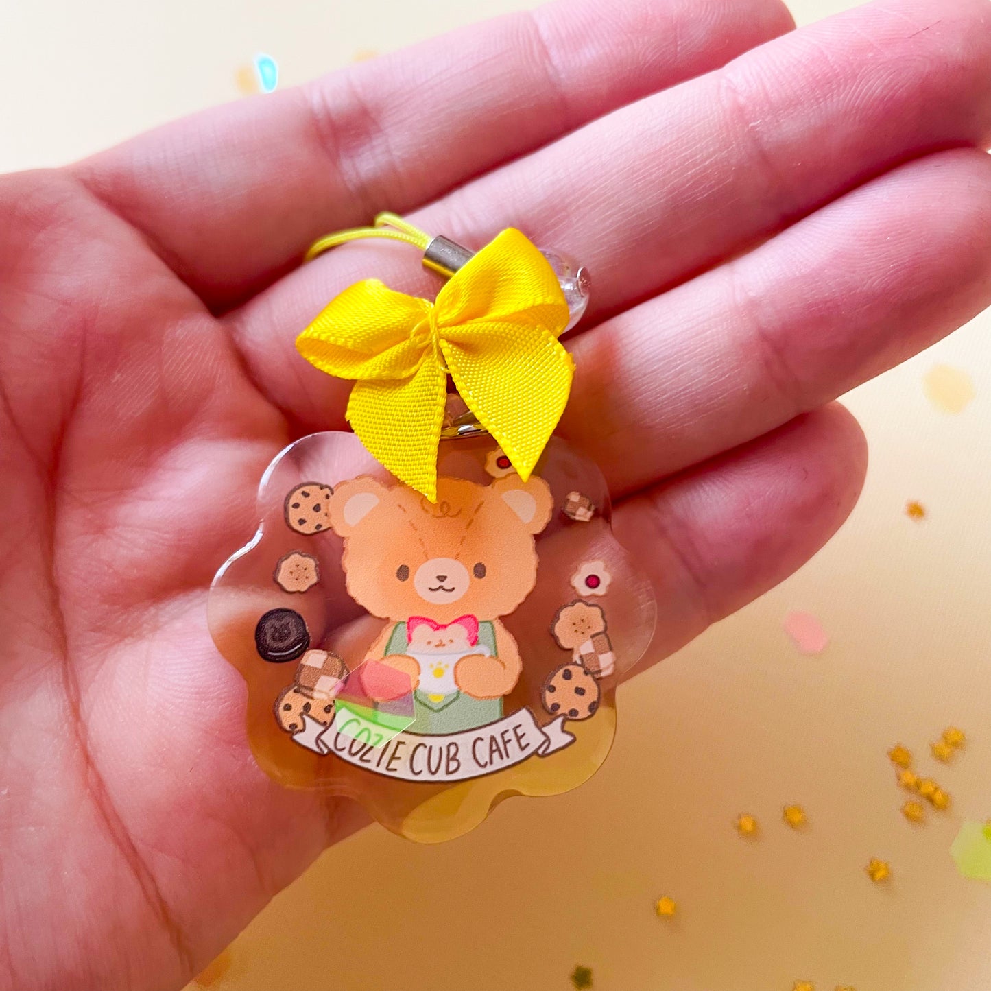 Cozie Cub Double-Sided Acrylic Charm