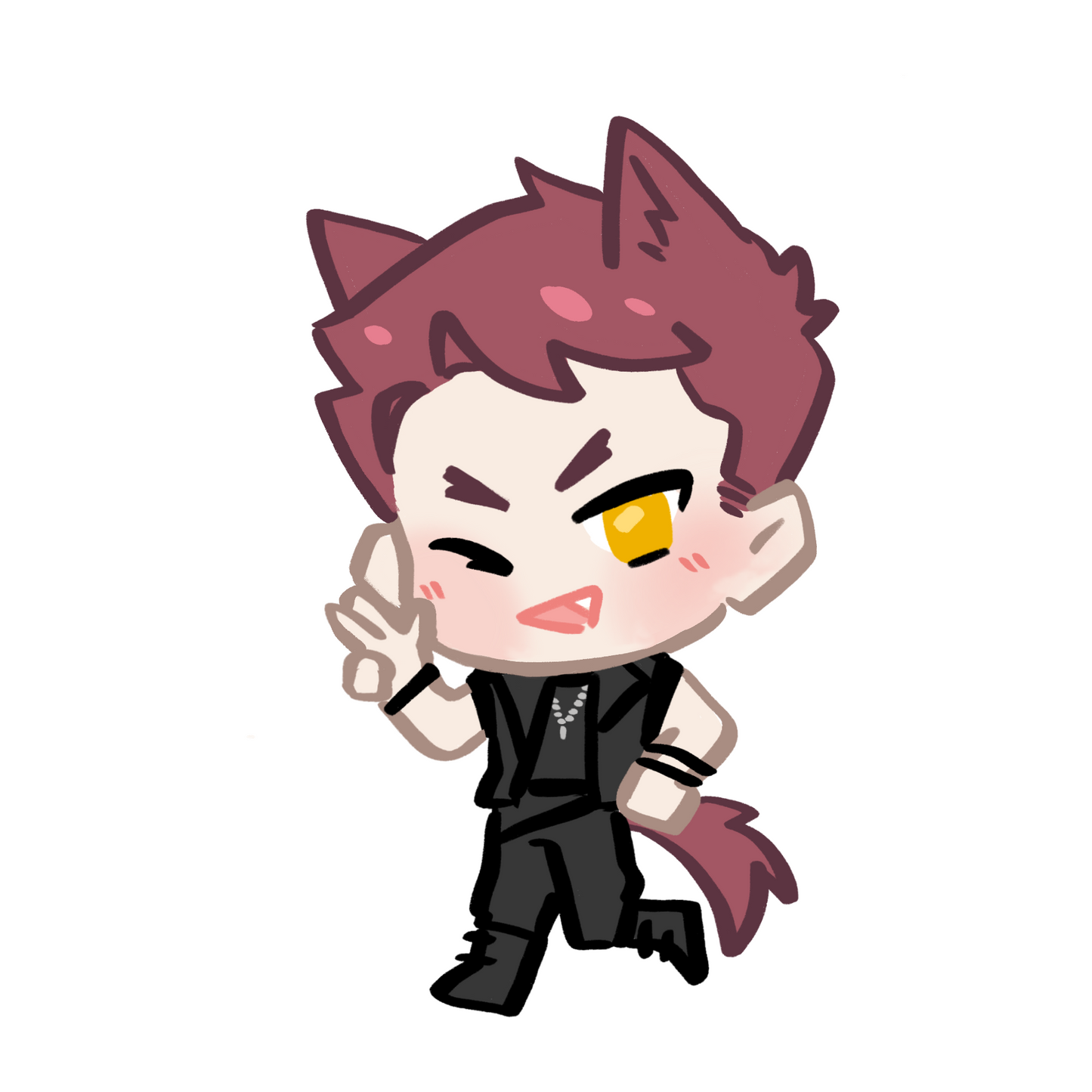 Deepspace Wolfie Keychain