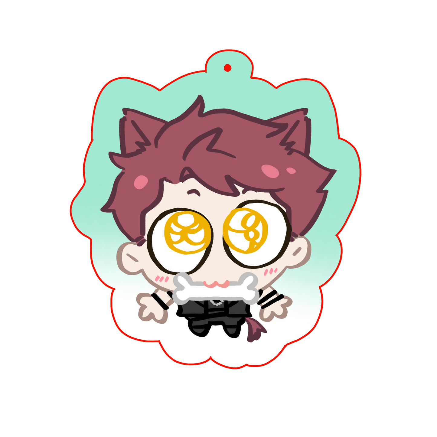 Deepspace Wolfie Phone Charm