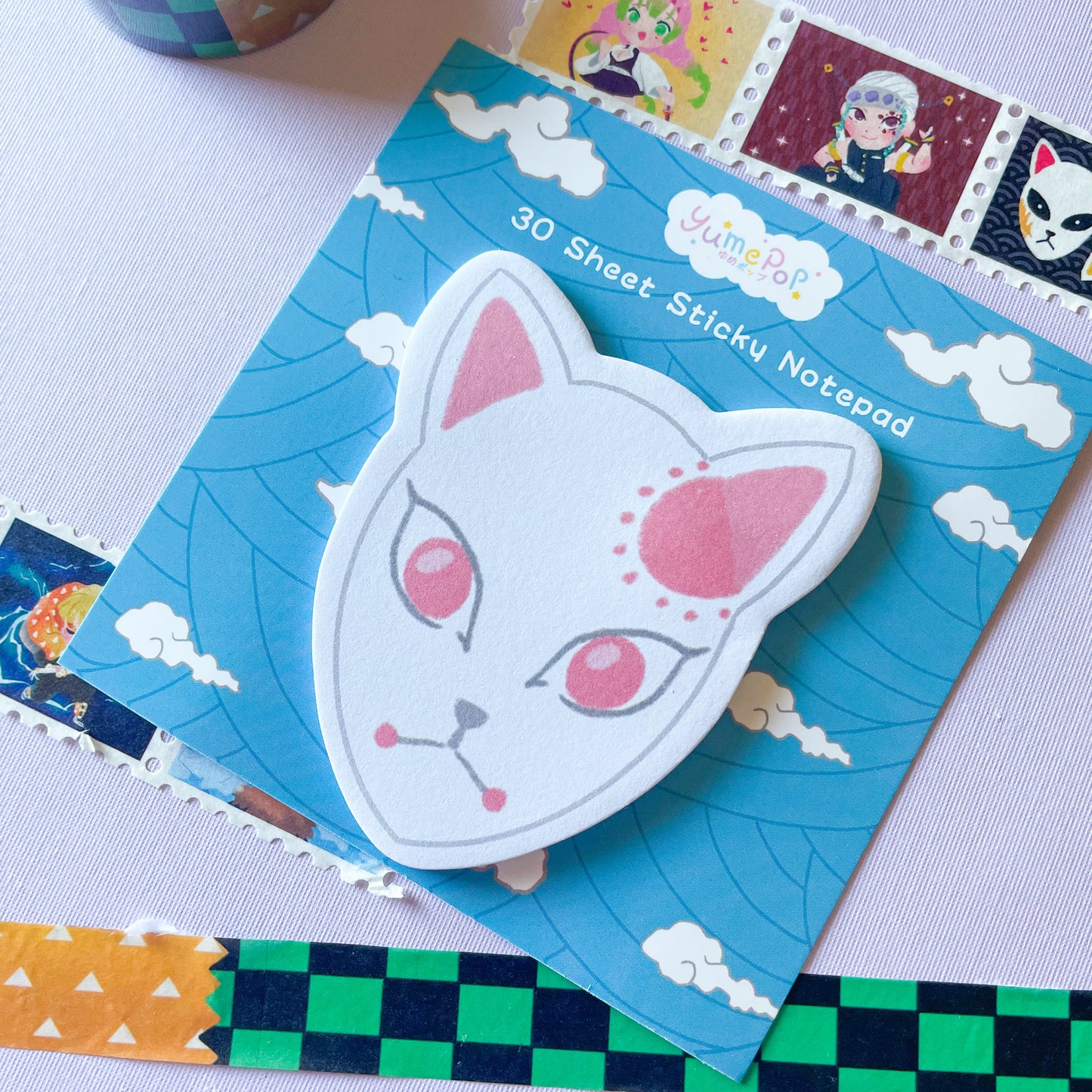 Kitsune Mask Die Cut Sticky Notes